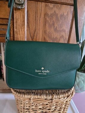 kate spade Emerald Green Saffiano Leather Crossbody